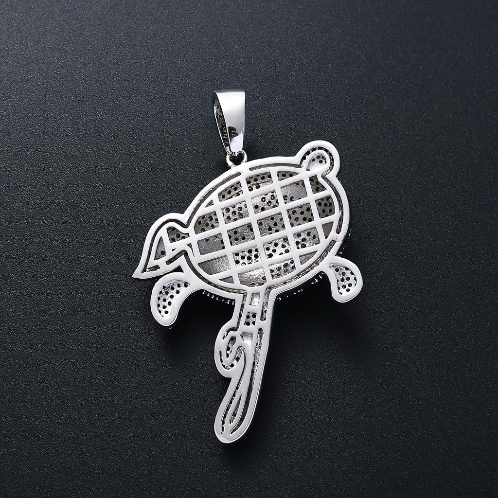 Flying Cartoon Girl Pendant Necklace, Iced Out Zircon, 24" Rope Chain (Hip Hop Style) - image 5